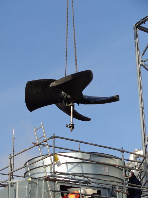 Ventilatorflügel mit Welle