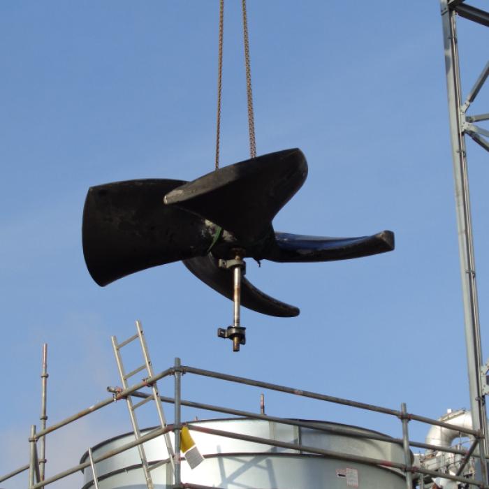 Ventilatorflügel mit Welle